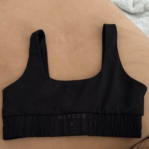 Glyder Black Square Neck Sports Bra